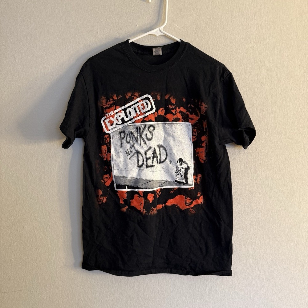 The Exploited Punks Not Dead T-Shirt M Black T‎ Shirt Short Sleeve